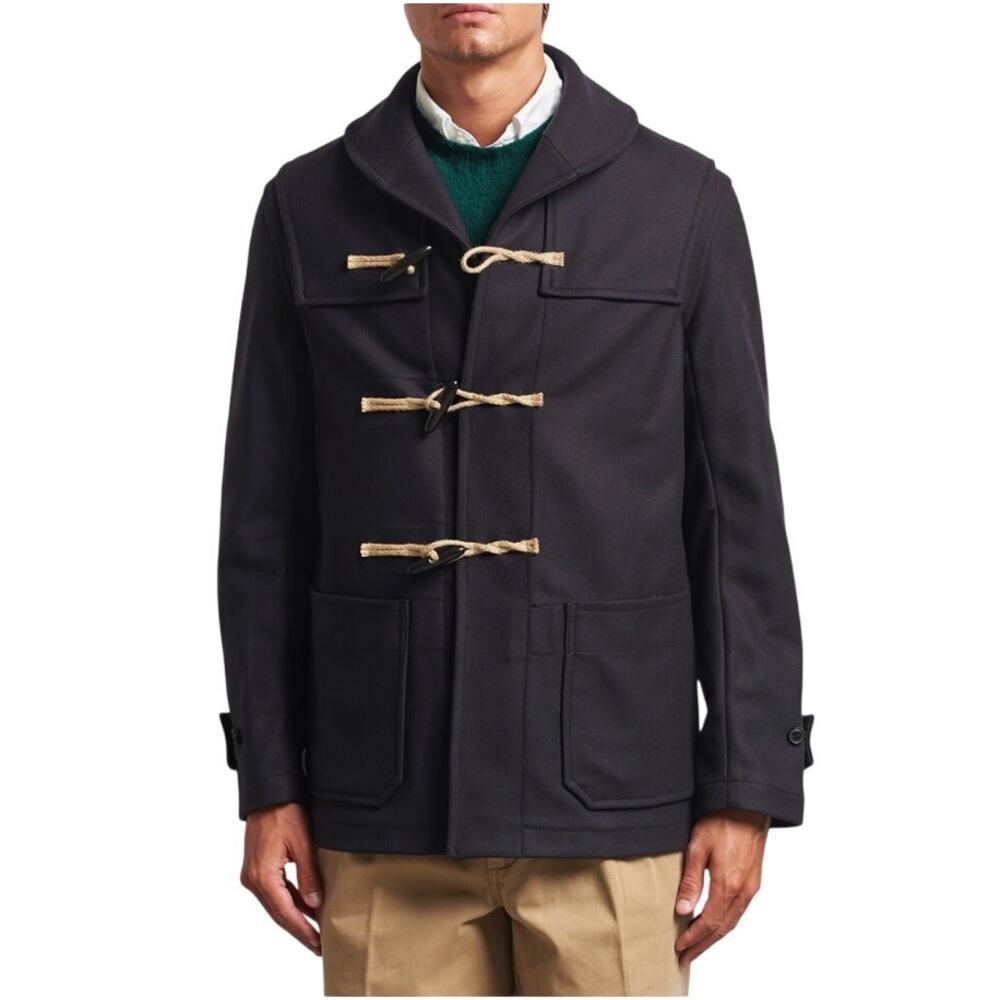 Gloverall Shawl Collar Classic Duffle Jacket Coat Men's Navy  Size XL